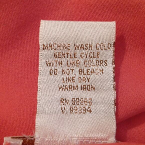 Monroe & Main Vibrant Coral Cotton Blend Dress. Preppy. Classic. Career. - Picture 10 of 11